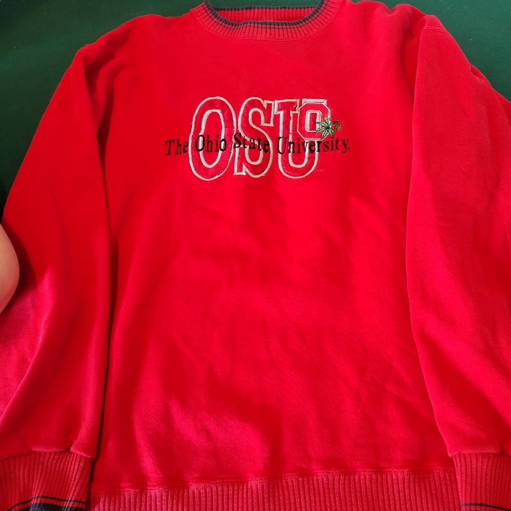 Vtg Team Edition Apparel OSU Ohio State Buckeyes embroidered crewneck red M USA